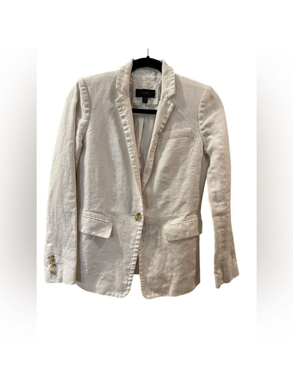 J. Crew Women’s Blazer Jacket Linen Blend Regent Classic Ivory Size: 0